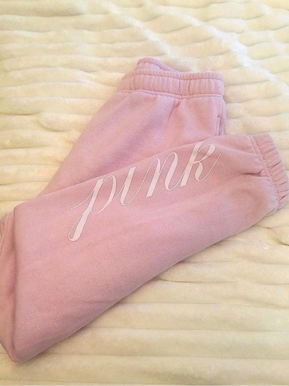 PINK Victoria's Secret Light Pink Girls' Logo Sweatpants